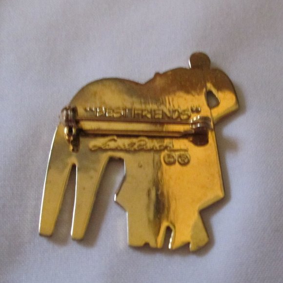 Laurel Burch "Best Friends" enamel pin/brooch - Picture 3 of 3